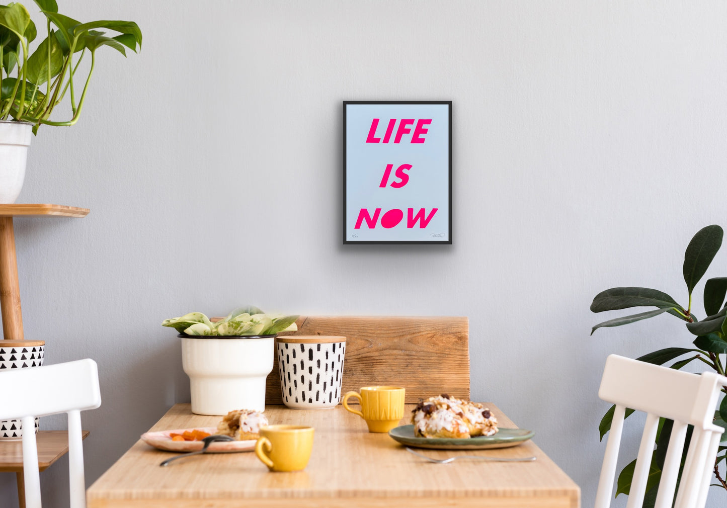 “LIFE IS NOW” / Pink neon