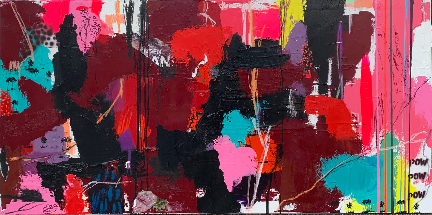 “FOR ALTID” mixed media på canvas