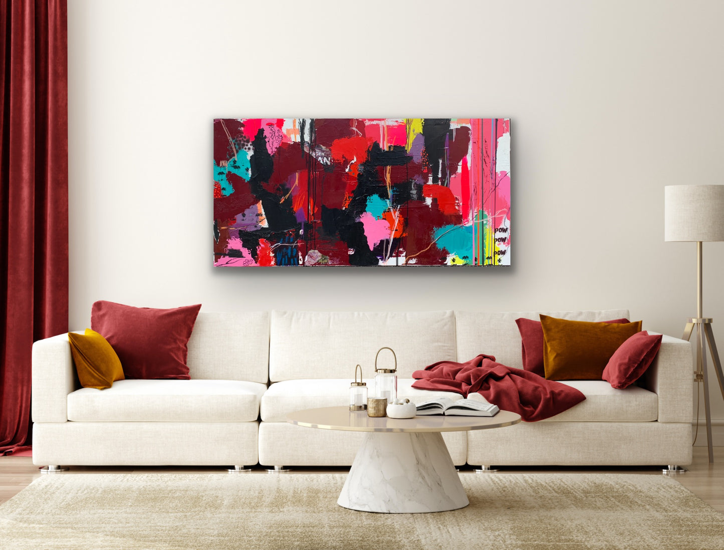 “FOR ALTID” mixed media på canvas