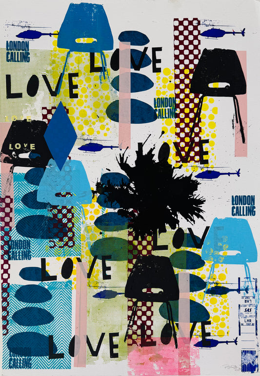 “LONDON CALLING” unika print 70x100 cm