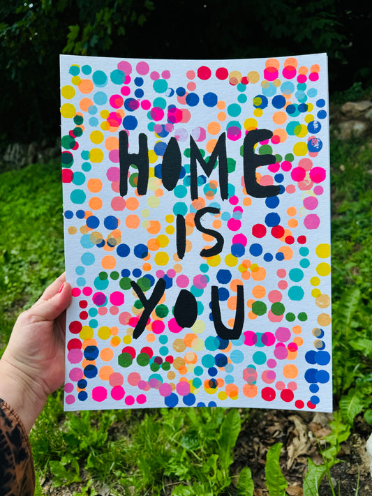 “HOME IS YOU” unika print 30x40 cm