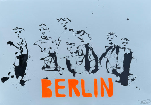 “OUTSIDE Monsieur Vuong in Berlin”      35x55 cm - indrammet